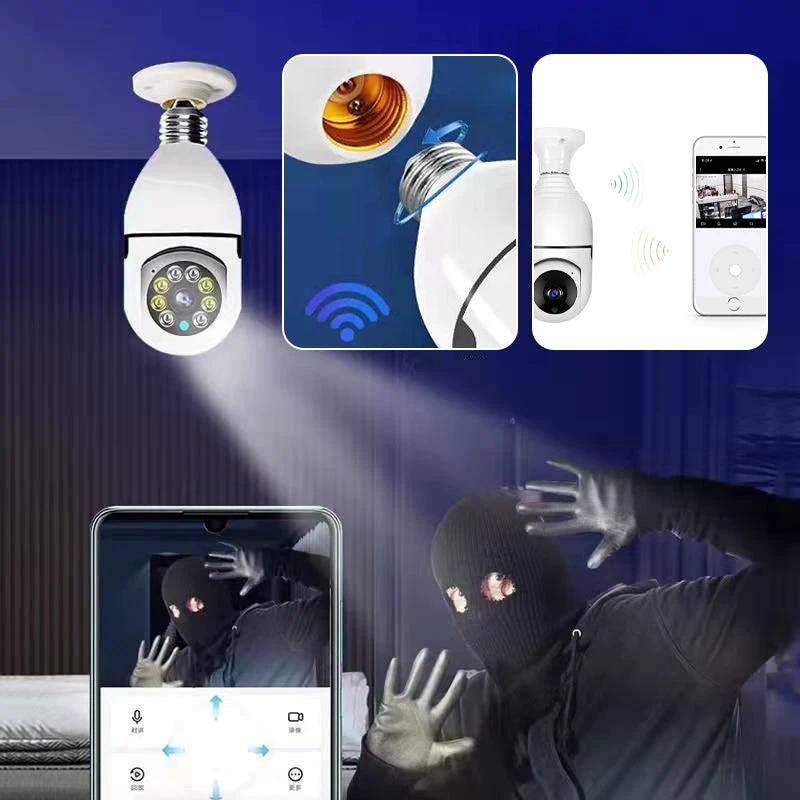Wireless security camera without cables with light bulb by Bowlift
