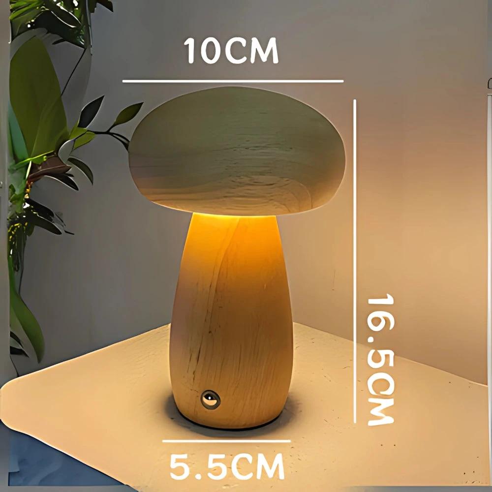 Wooden Mushroom Lamp by Casa & Beyond