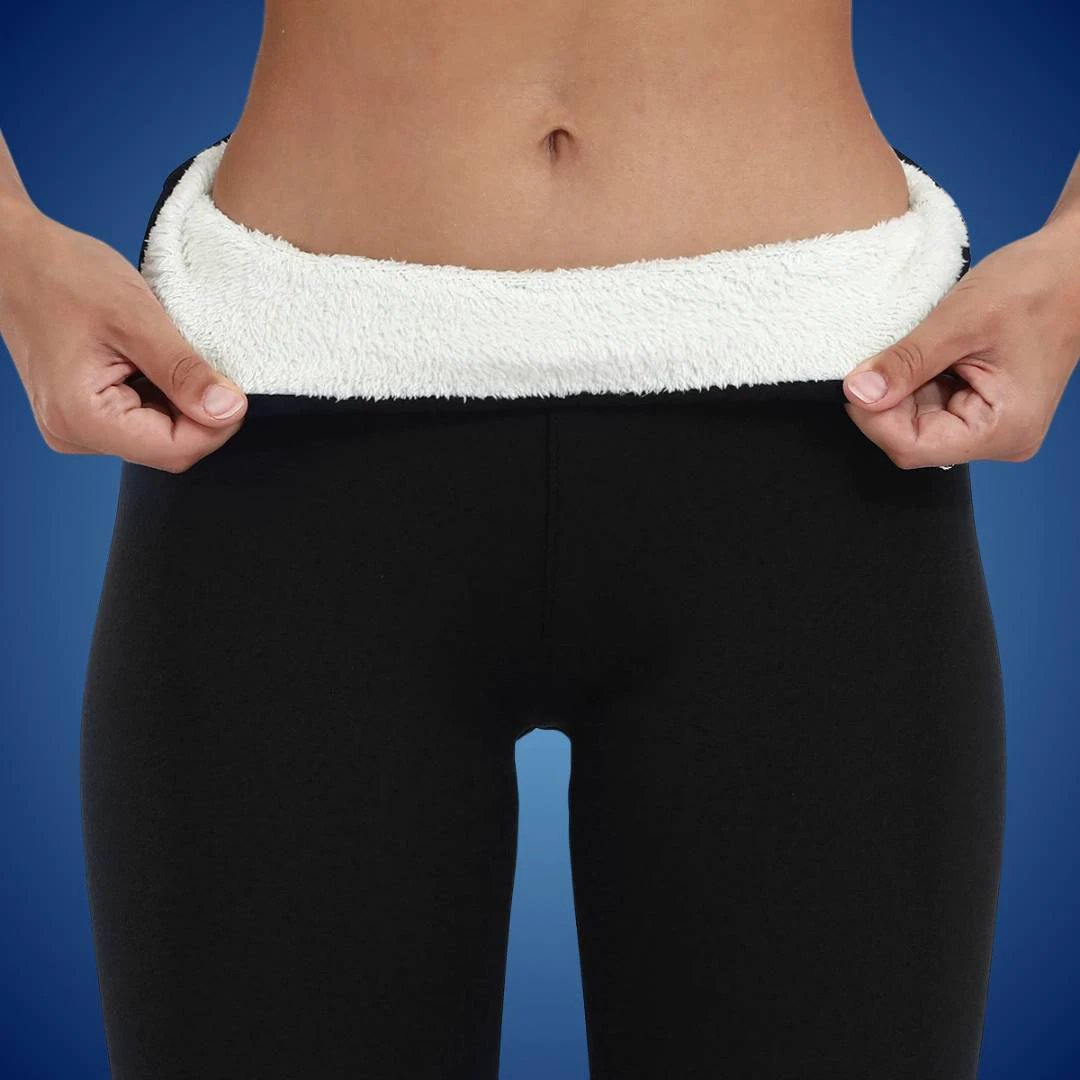 WarmFlex High-Waisted Warm Fleece Leggings | Winter Legging for Cold Weather - Warm Legging - for Outdoor Activities Bowlift by Bowlift