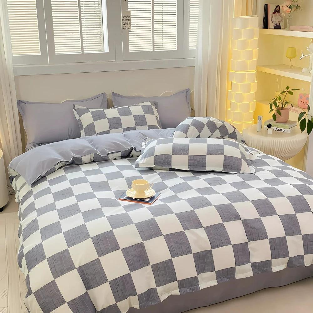 Chateau Checkered Bedding Set | 3pcs Set by Casa & Beyond
