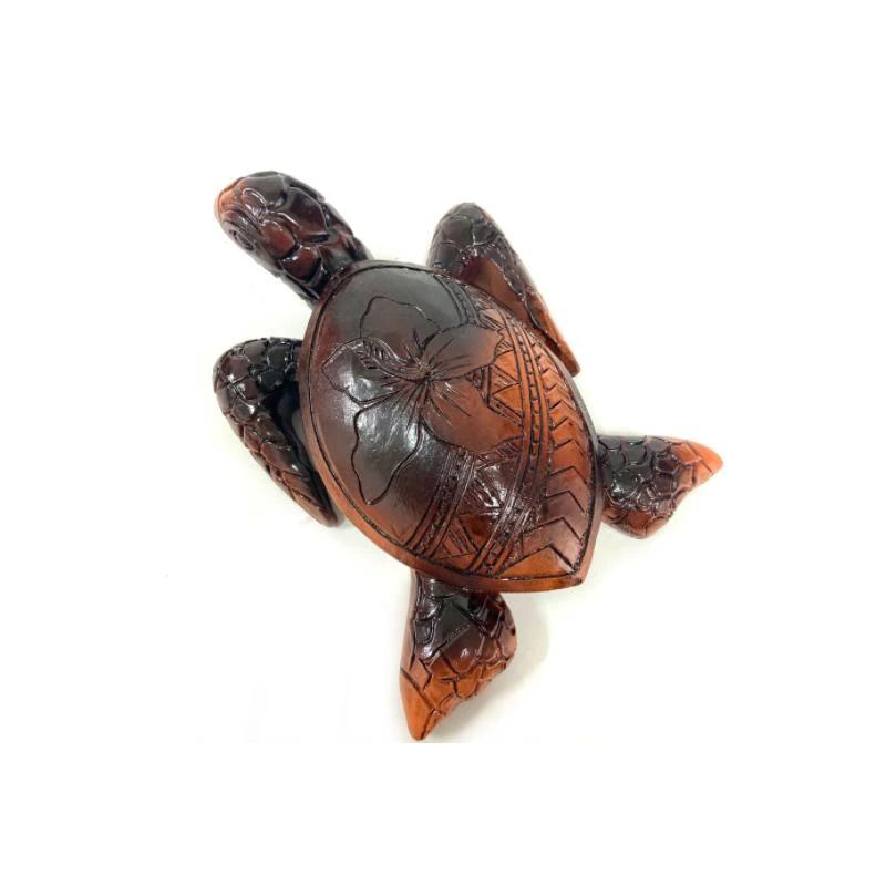 Wood sculpture Hawaii turtle by Bowlift