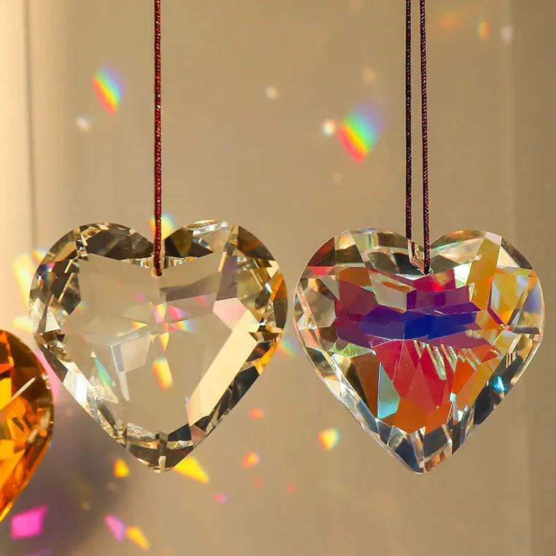 GlimmerHeart Elegant Heart-Shaped Sun Catcher – Enchanting Light Effects for Your Home Bowlift by Bowlift