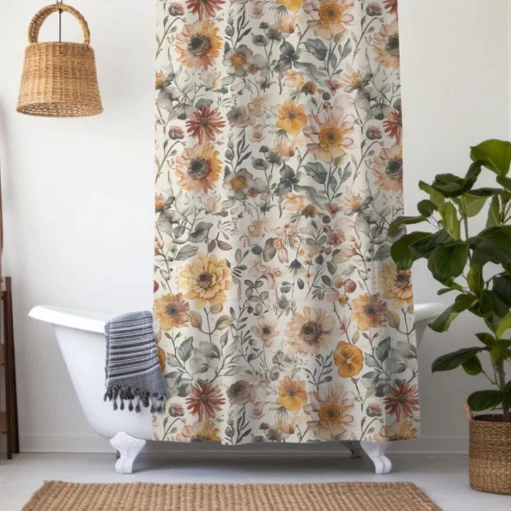 Flourish Bloom Shower Curtain by Casa & Beyond