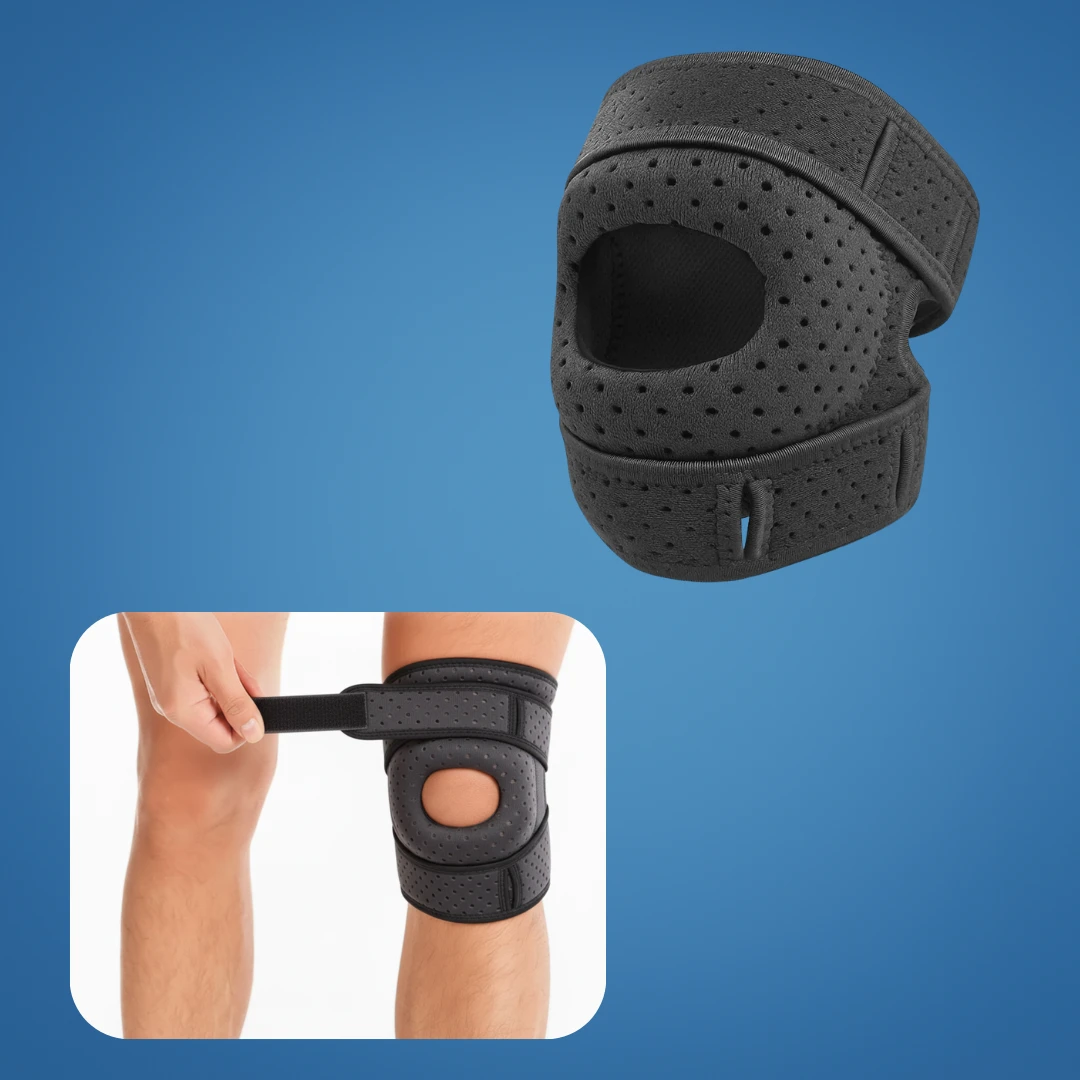 Knee Pain Relief – Breathable Elastic Support – Adjustable Non Slip Strap – Running Training Daily Use Bowlift by Bowlift