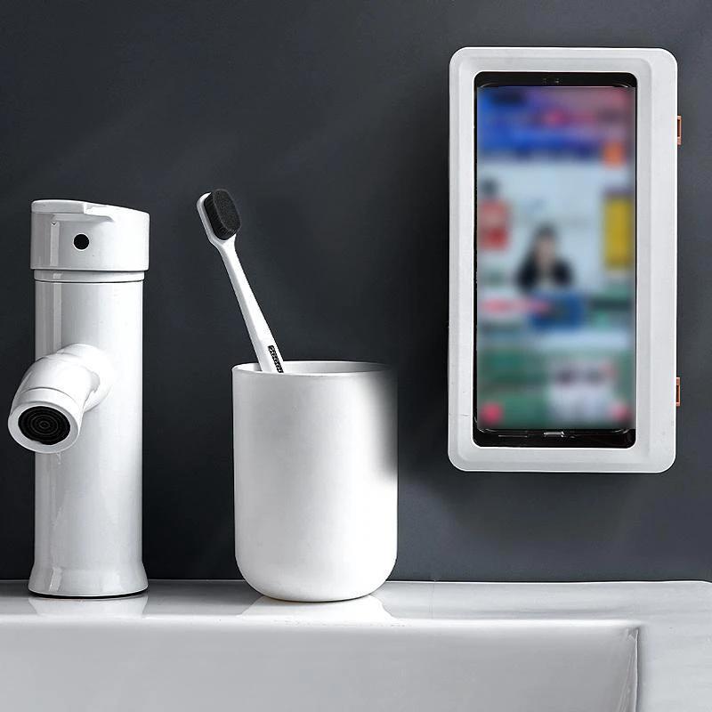 Waterproof phone holder for the bathroom by Bowlift