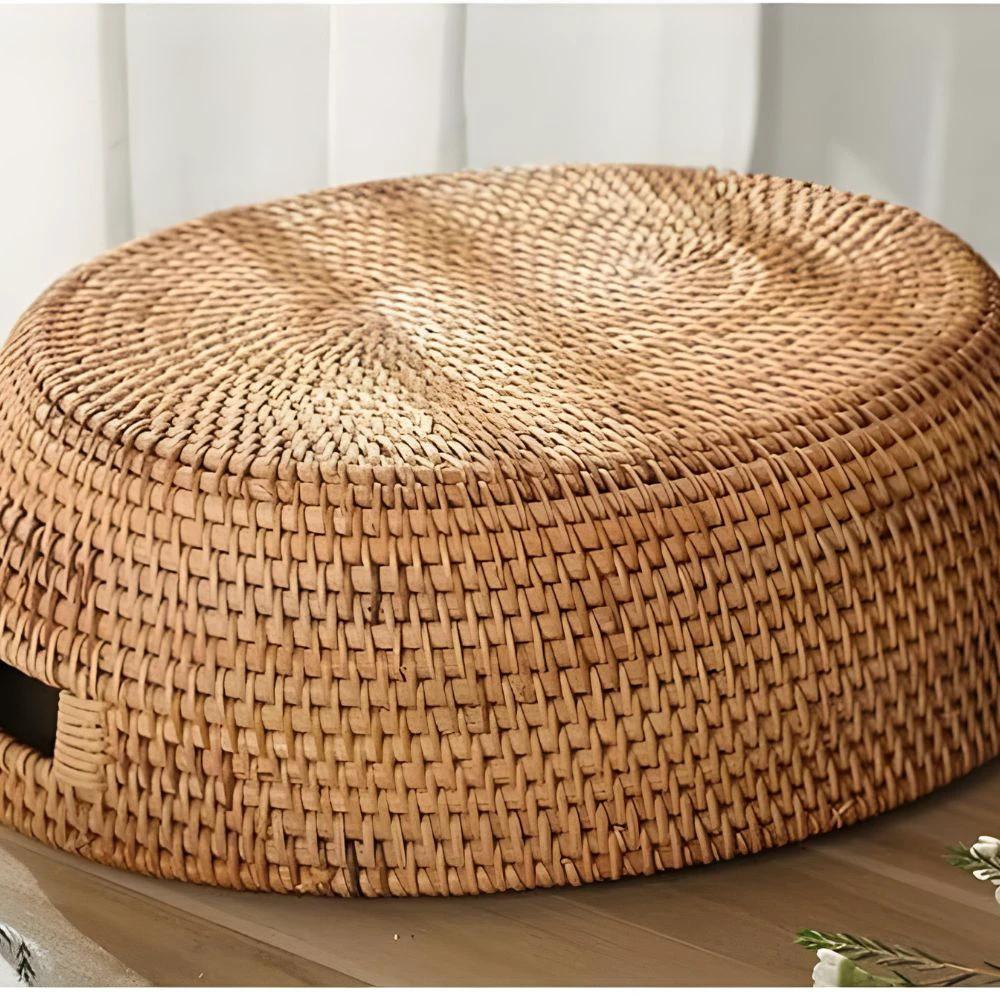 Artisanal Woven Rattan Oval Tray by Casa & Beyond