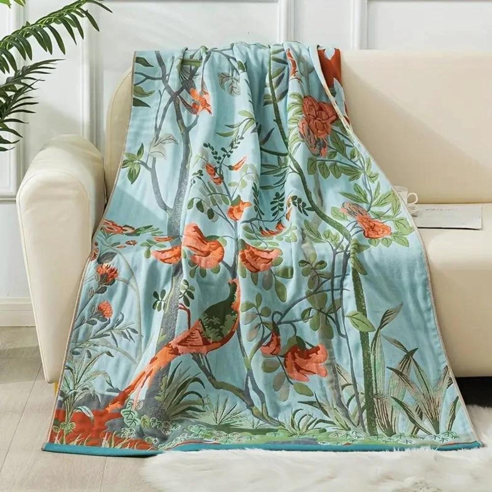 Floral Cotton Bath Towel by Casa & Beyond