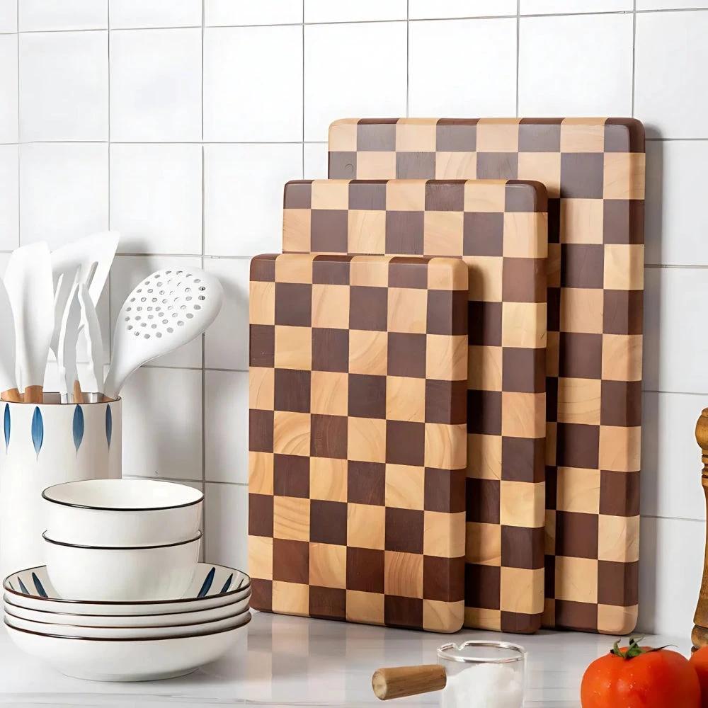 Chess-Inspired Acacia Wood Chopping Board by Casa & Beyond