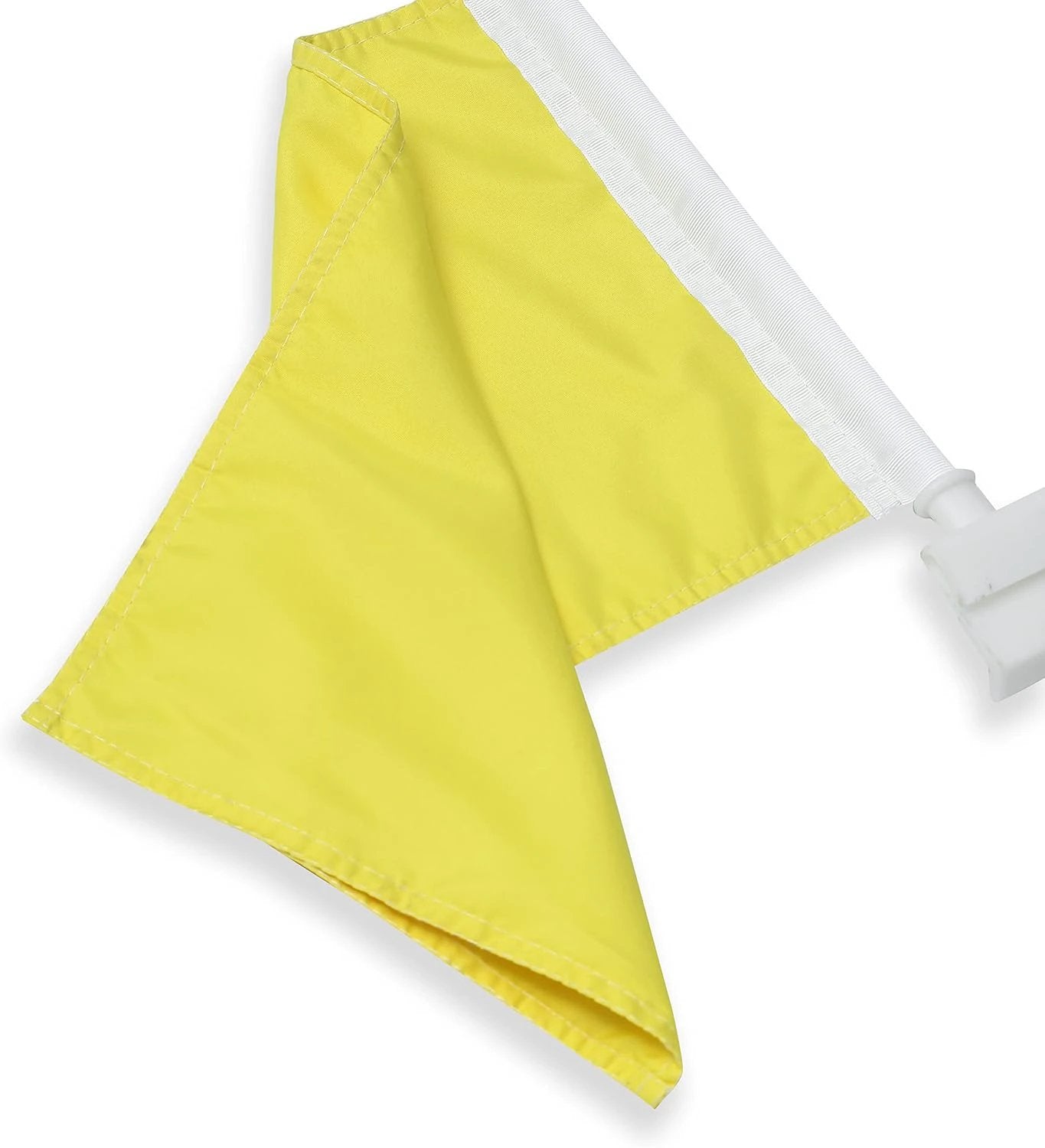 Yellow Color Flag Car Window Flag of Yellow 11X18 Inch(28x46cm) 100% Polyester, Pure yellow flag With Strong White Flagpole by flagsshop
