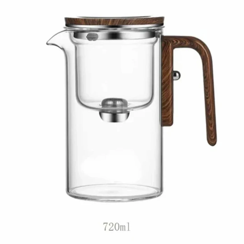 resistant glass teapot with wooden handle – Elegant infusion pot Bowlift by Bowlift