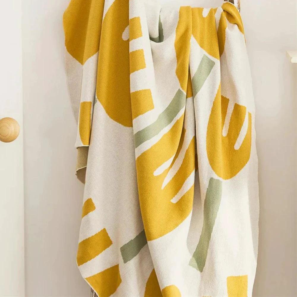Spring Tulip Floral Knitted Blanket by Casa & Beyond