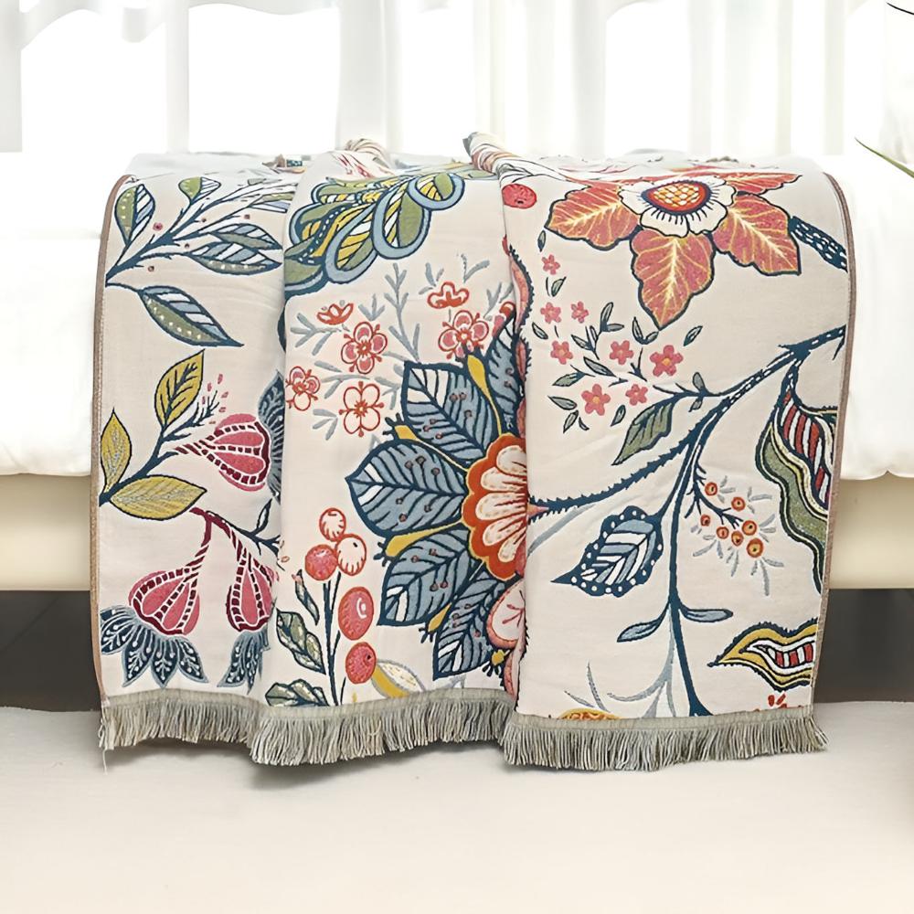 Reversible Garden Bloom Bath Towel by Casa & Beyond