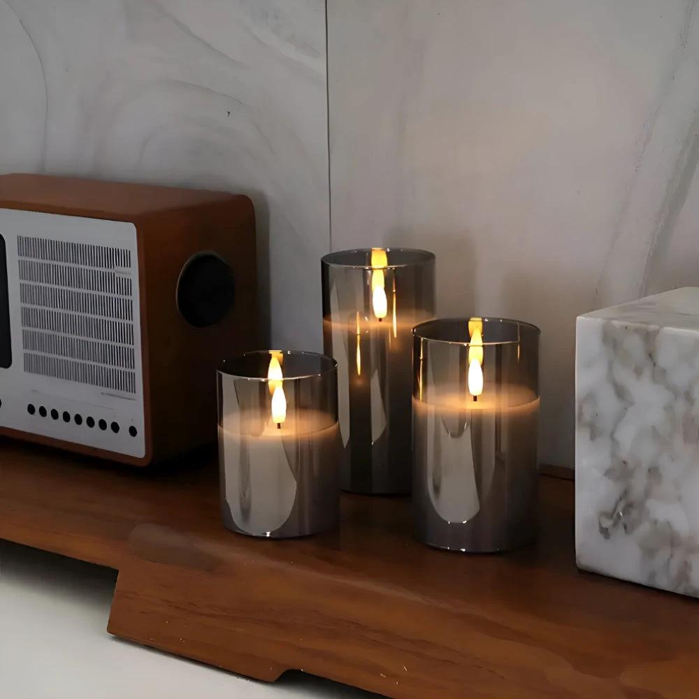 Ethereal 3D Flameless Candle | 3pcs Set by Casa & Beyond