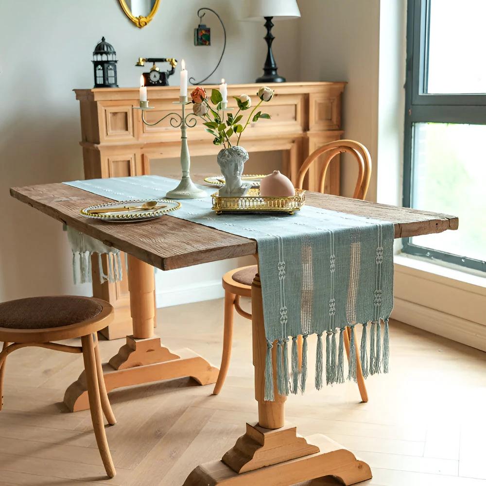 Tassel Whisper Table Runner by Casa & Beyond