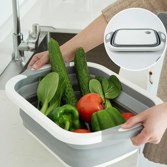 Ciaovie collapsible cutting board with dish container by Bowlift