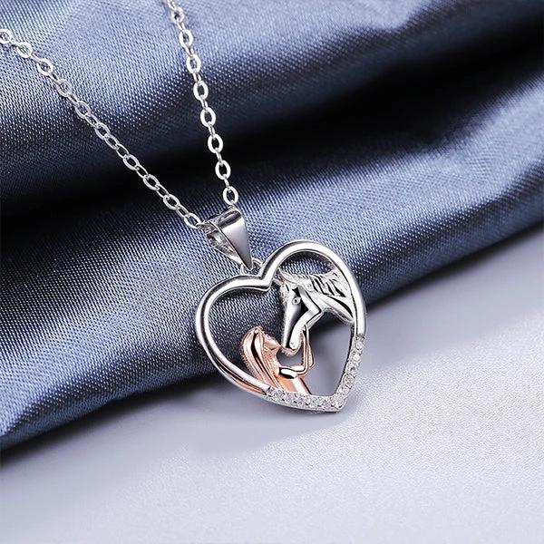 Girl and Horse Necklace Chain by BowLift