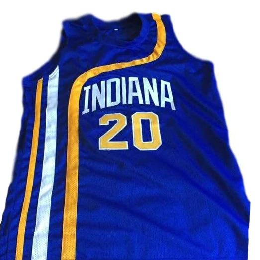 Darnell Hillman Jersey #20 Indiana Aba Retro Basketball New Sewn Blue by My store basketball