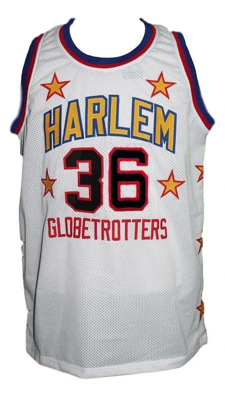 Meadowlark Lemon Jersey #36 Harlem Globetrotters Basketball White by My store basketball