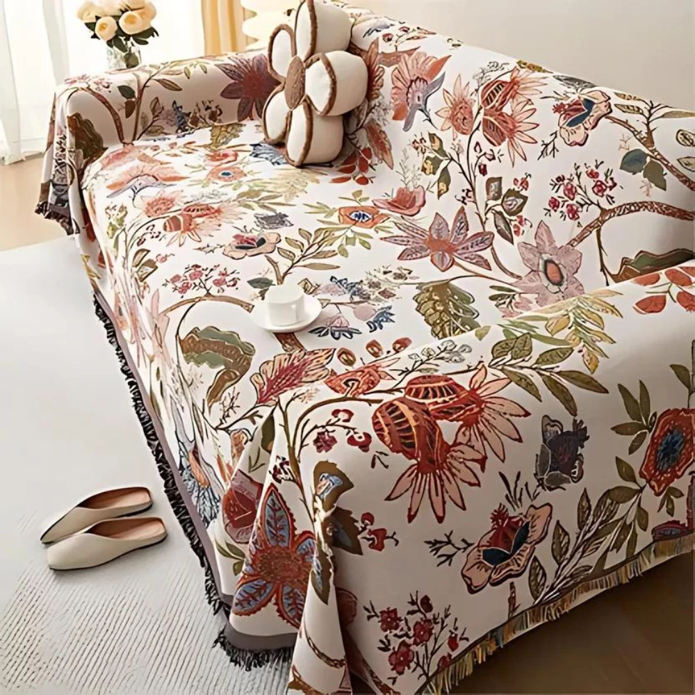 Country Charm Floral Throw by Casa & Beyond