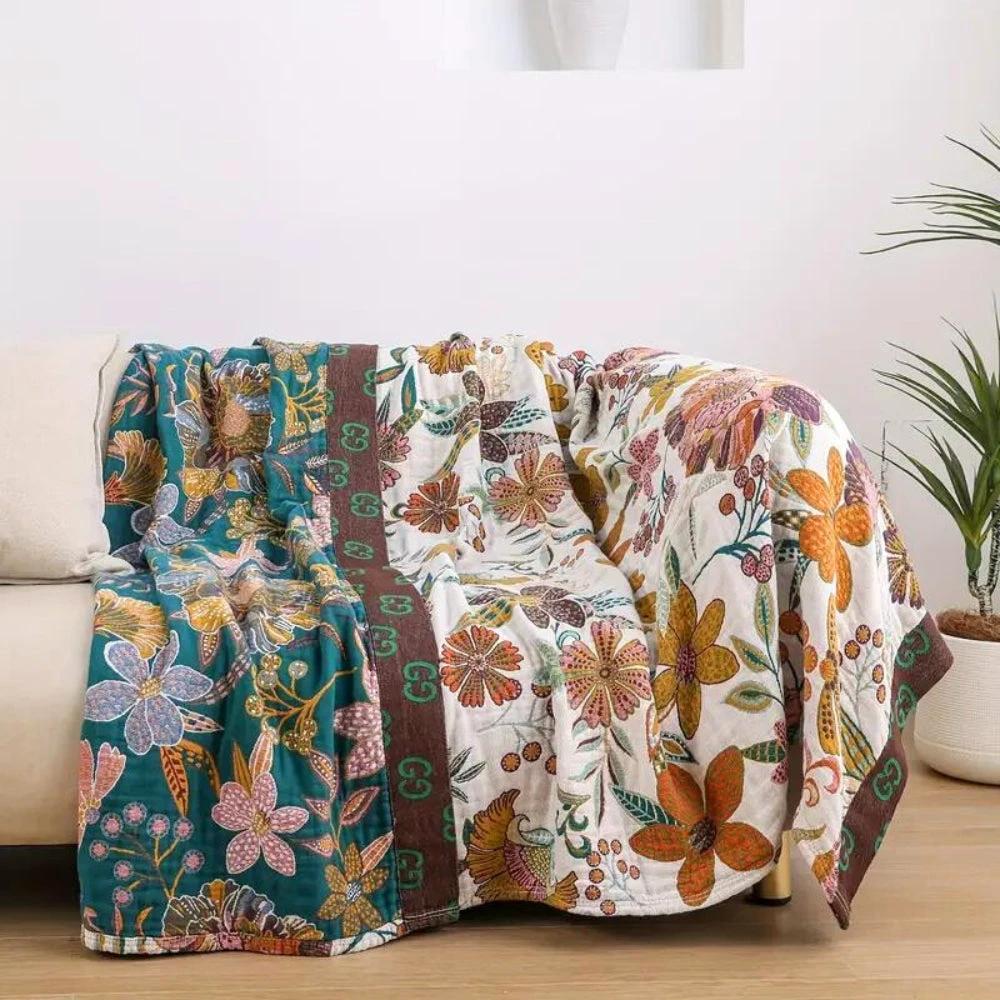 Charm Floral Blanket Throw by Casa & Beyond