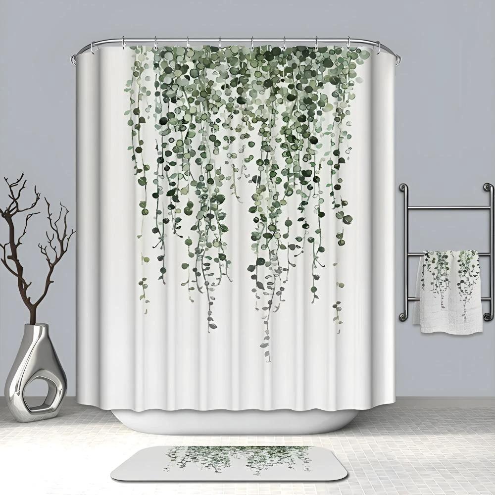 Leaf Drop Vine Shower Curtain by Casa & Beyond