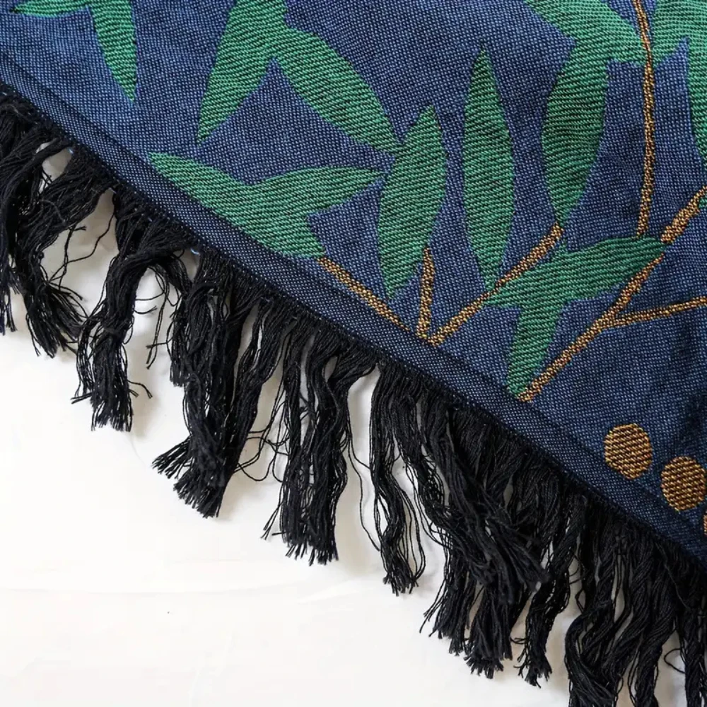 Vibrant Begonia Fruit Tassel Blanket by Casa & Beyond