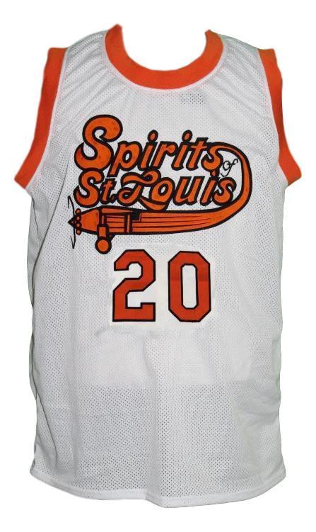 Maurice Lucas Jersey #20 Spirits Of St Louis Aba Basketball White by My store basketball