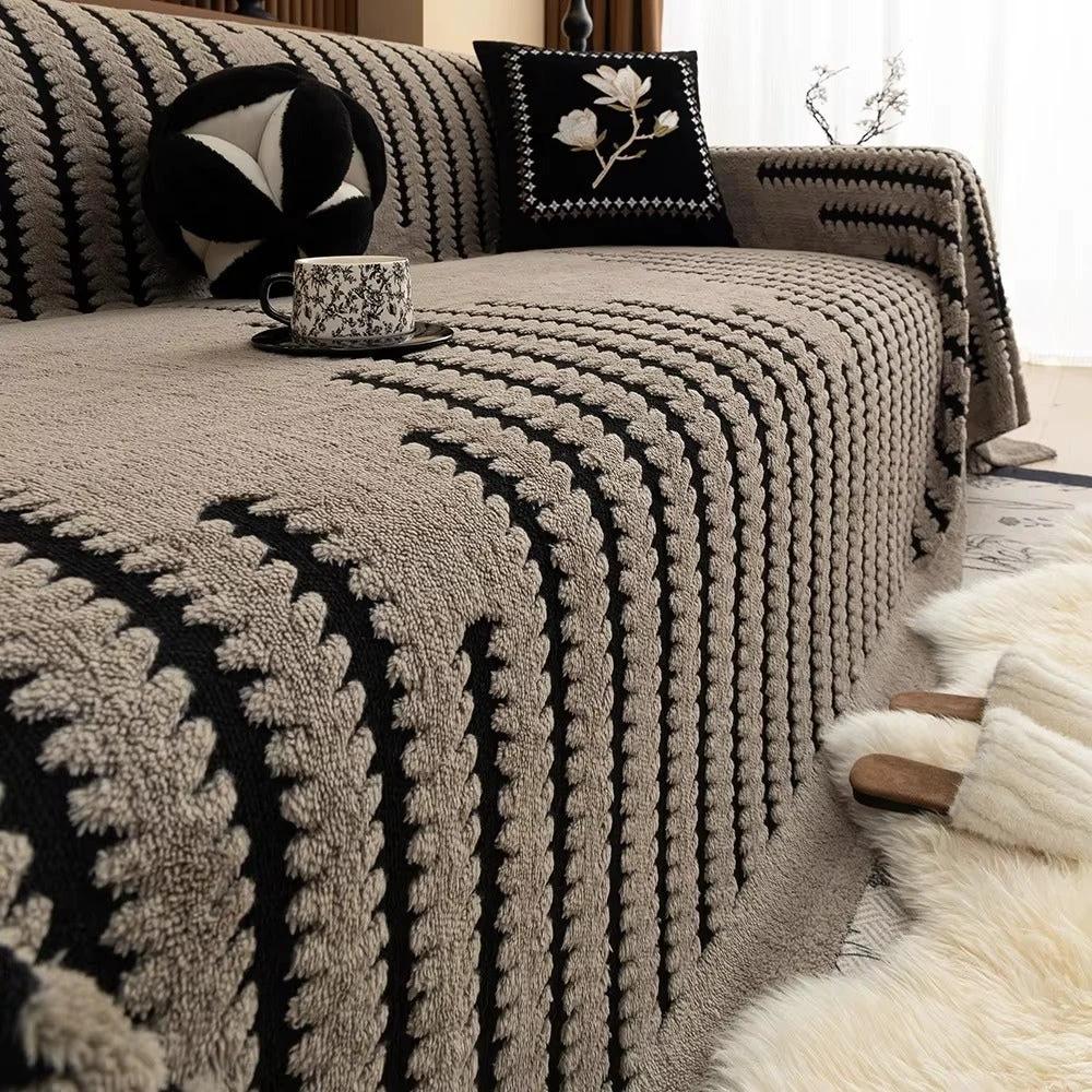 Heritage Plush Tufted Sofa Cover by Casa & Beyond
