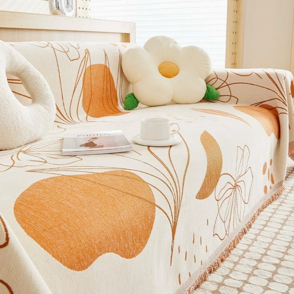 Floral Essence Chenille Sofa Wrap by Casa & Beyond