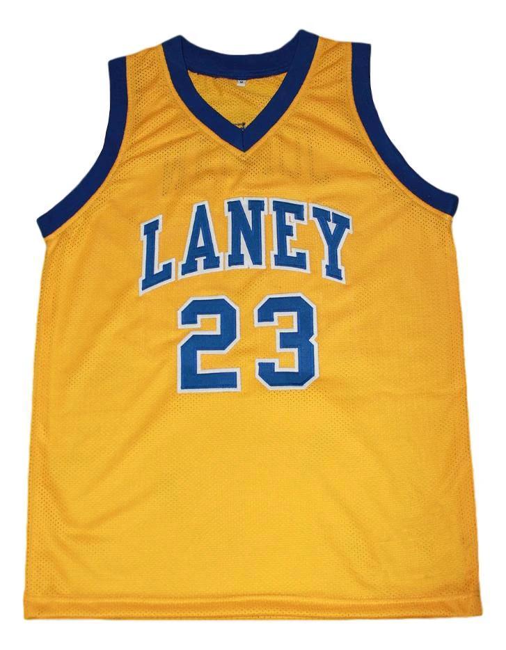 Michael Jordan Jersey #23 Laney High School Basketball Yellow by My store basketball