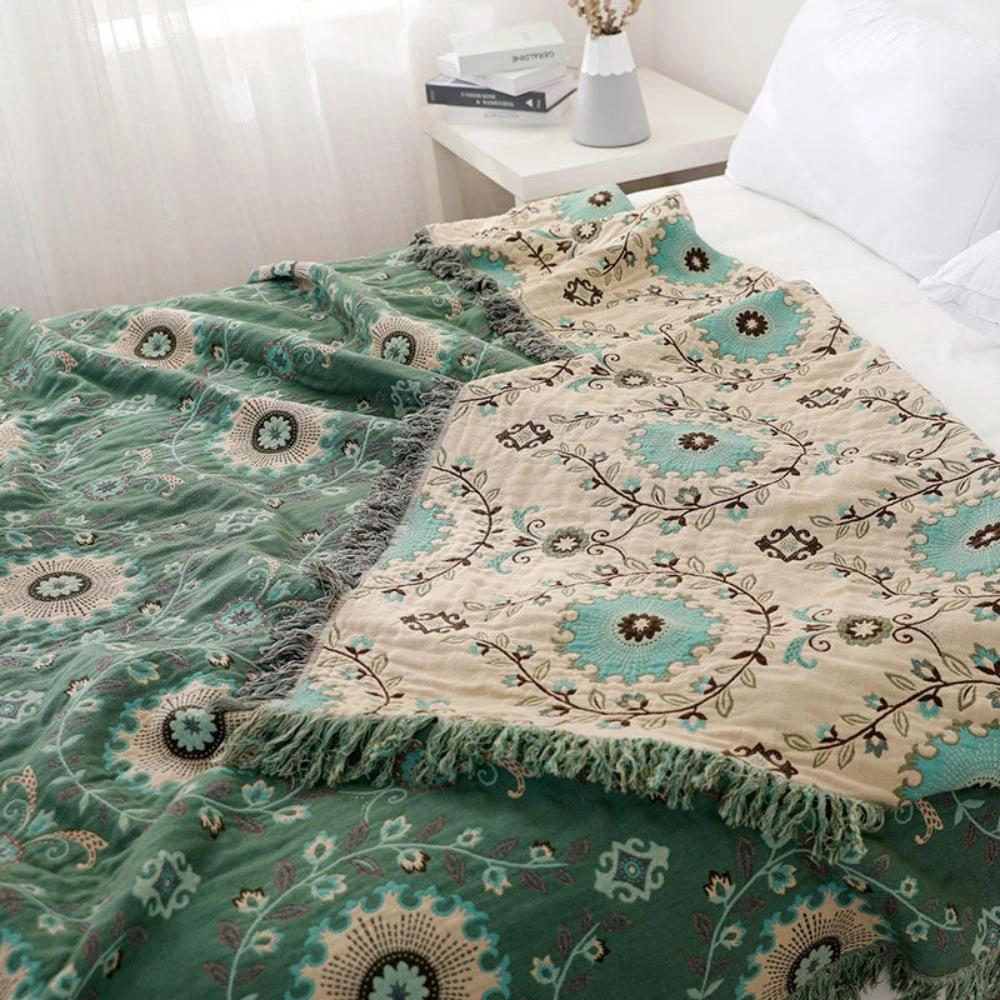Retro Mandala Reversible Blanket by Casa & Beyond
