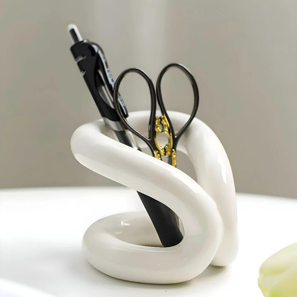 Nordic Knot Ceramic Holder by Casa & Beyond