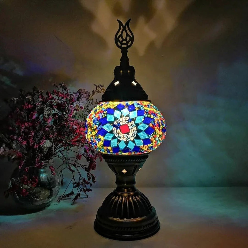 Mosaic Colorful Pattern Table Lamp Bowlift by Bowlift