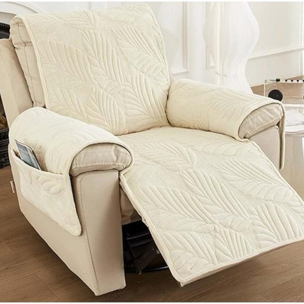 Verdant Leaf Pattern Recliner Cover by Casa & Beyond