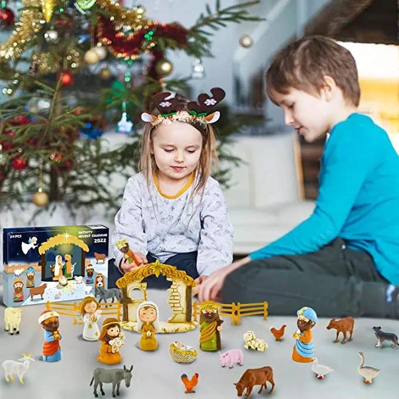Christmas nativity scene 24 days by Bowlift