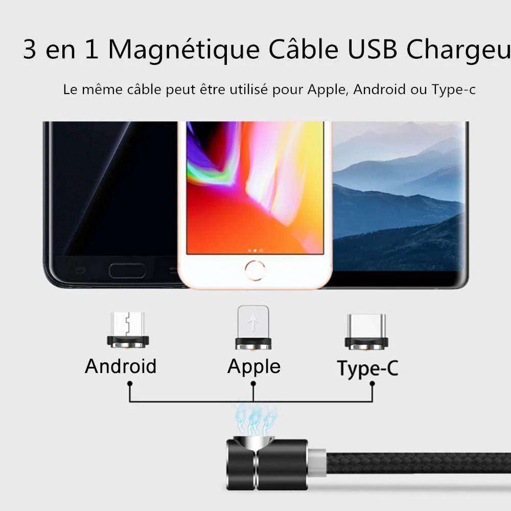 3 In 1 Magnetic Usb Charging Cable With Led Light by Bowlift