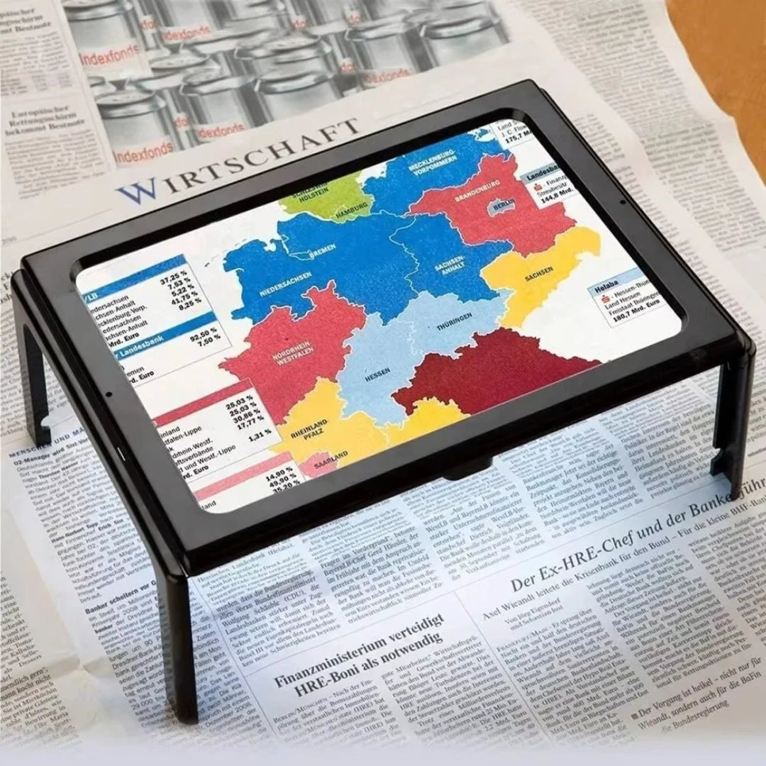 BrightView | 3x Page Magnifier with LED Light – Full Page View – Lightweight & Hands-Free – Ideal for Seniors & Low Vision Users Bowlift by Bowlift