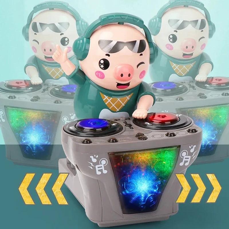 Toy pig DJ for seesaw by Bowlift