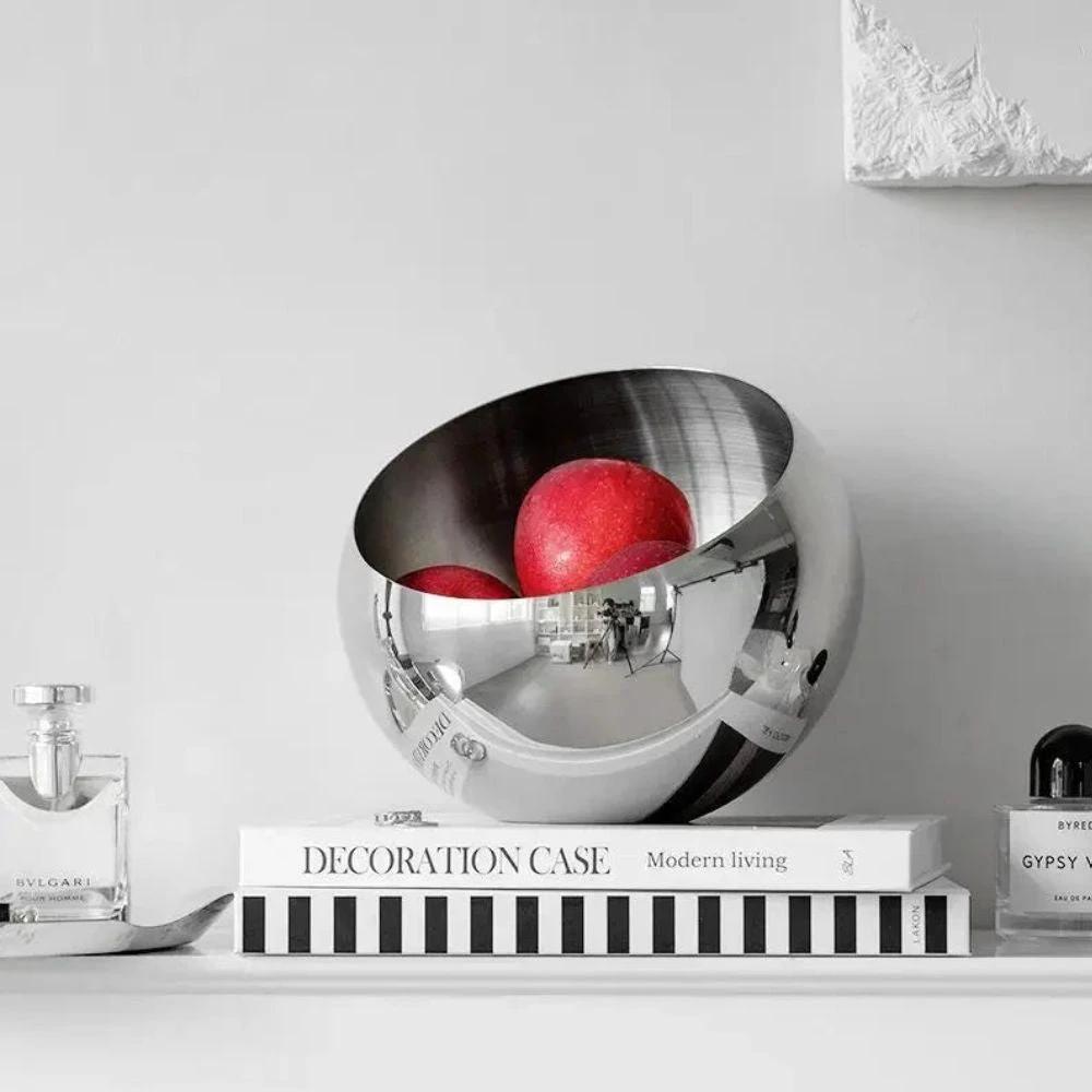 Modern Arc Steel Fruit Bowl by Casa & Beyond