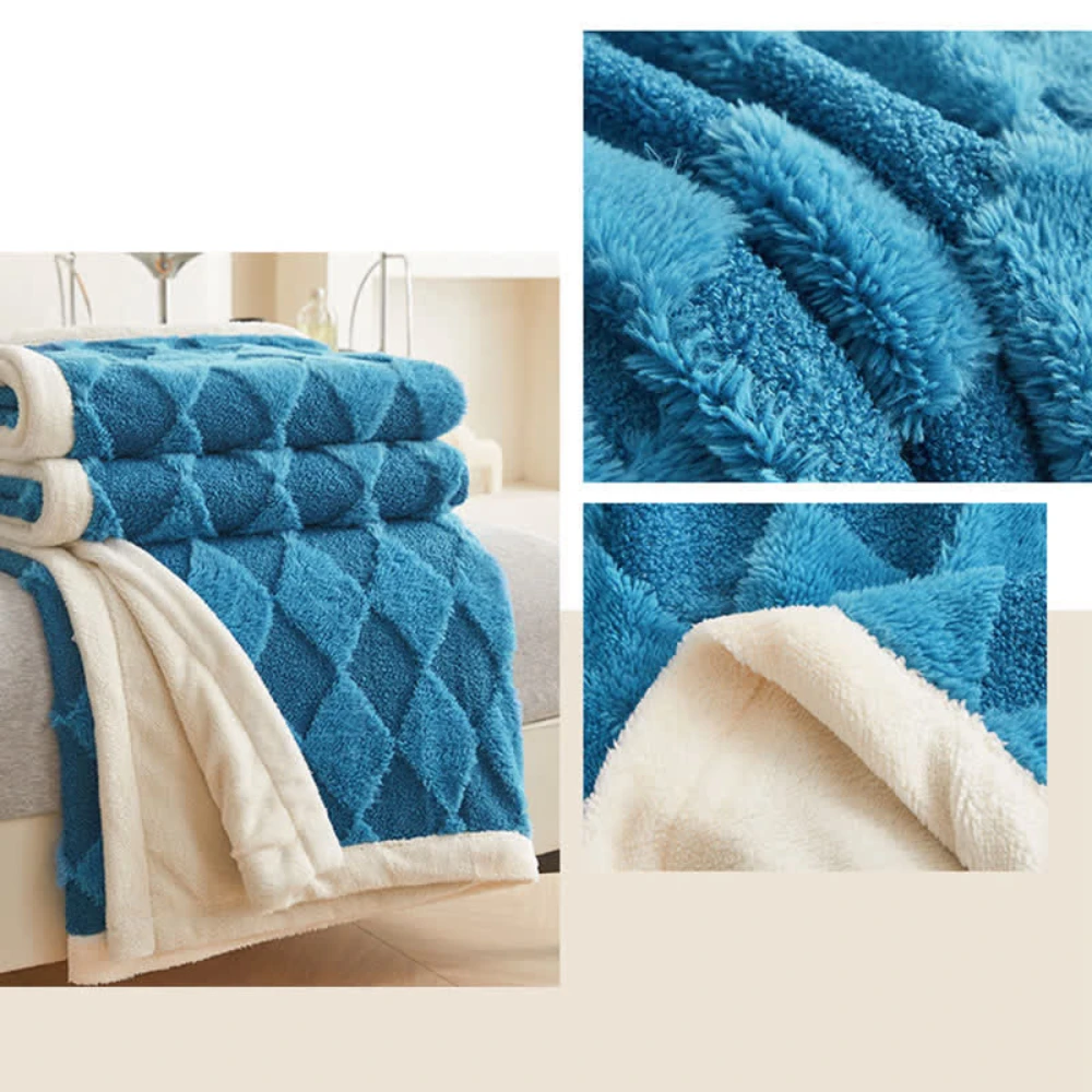 Soft Diamond Pattern Comfort Blanket by Casa & Beyond