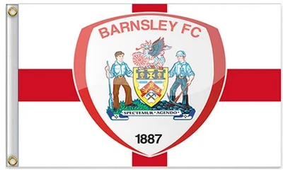 EPL Barnsley FC Flag-12x18 inch Banner-100% polyester-2 Metal Grommets by flagsshop