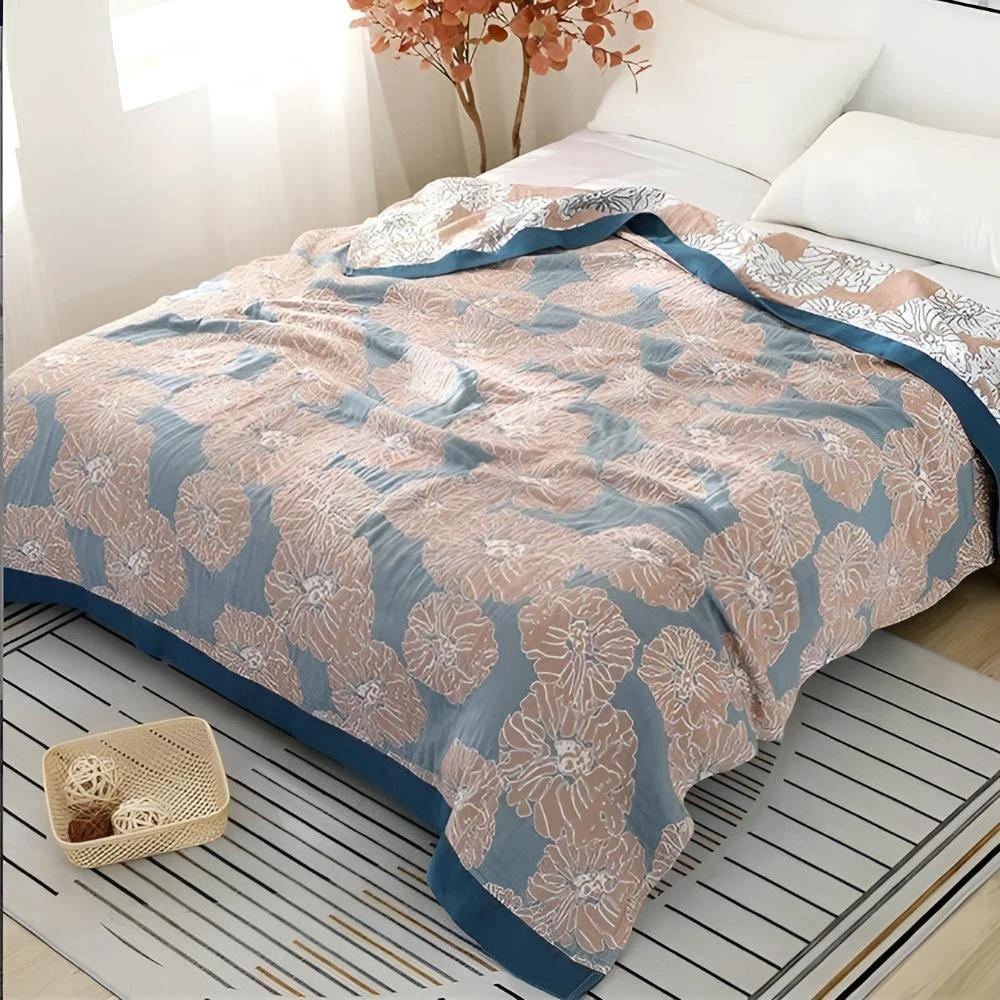 Botanical Bliss Cotton Blanket by Casa & Beyond