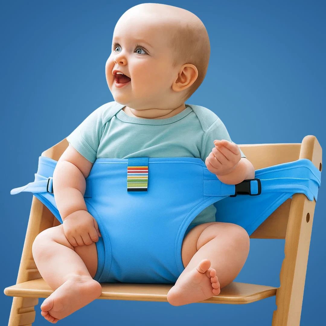 SeatGuard | Baby Chair Harness – Secure Adjustable Fit – Breathable Cotton Fabric – Portable Dining Safety Solution for Travelling Parents Bowlift by Bowlift