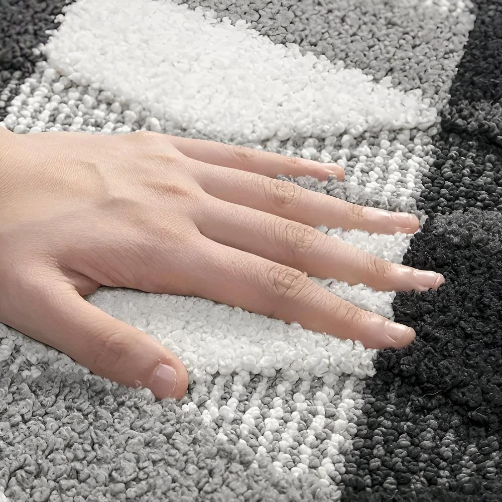 Soft Microfiber Non-Slip Geometric Rug by Casa & Beyond