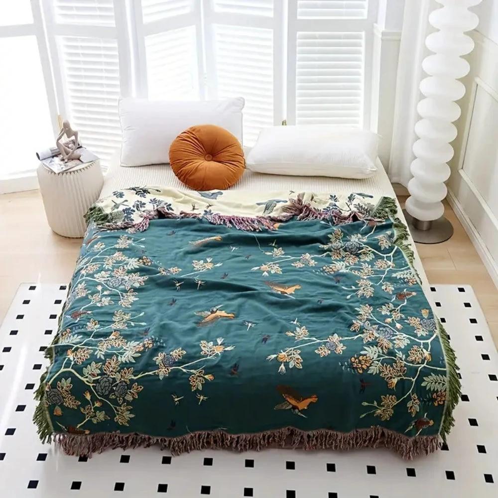 Ornate Multi-Layer Cotton Blanket by Casa & Beyond