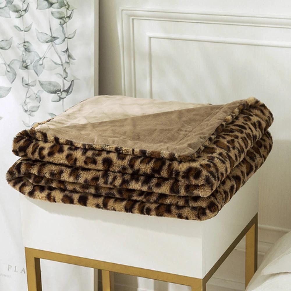 Wild Elegance Leopard Print Blanket by Casa & Beyond