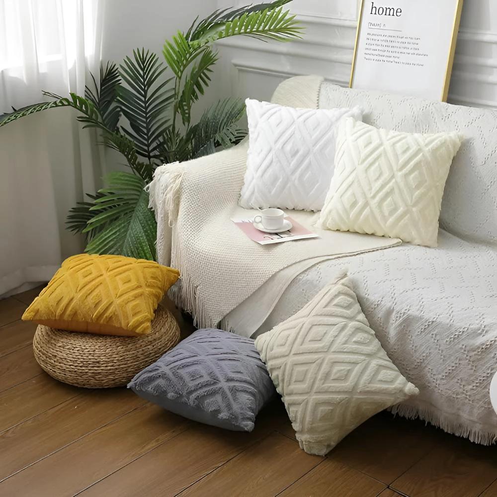 3D Diamond Pattern Cushion Cover by Casa & Beyond