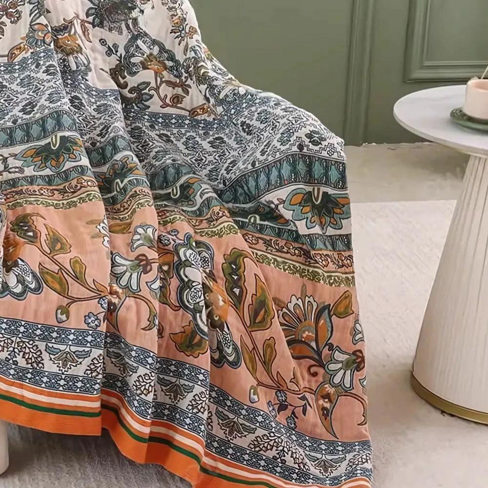 Meadow Bliss Boho Floral Blanket by Casa & Beyond