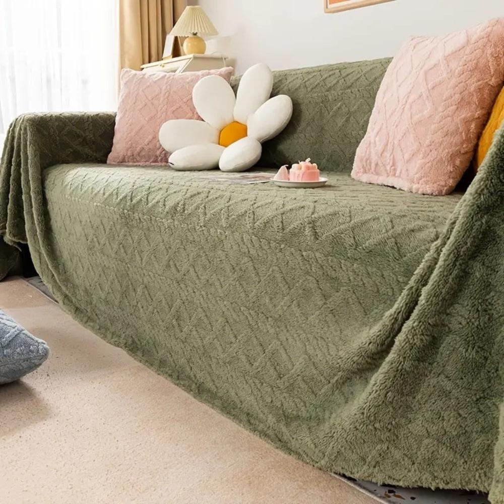 Snuggle Sherpa Sofa Cover by Casa & Beyond