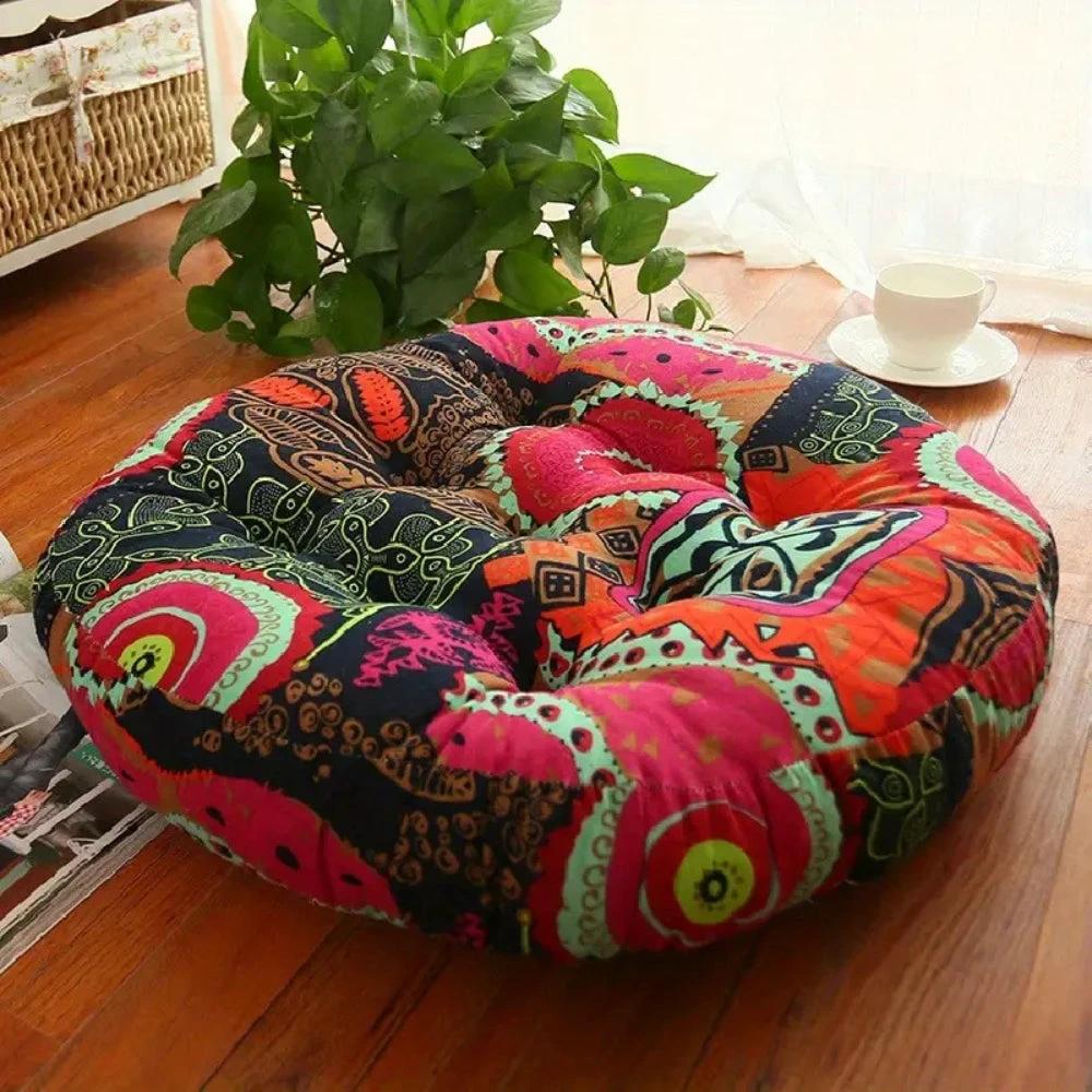 Round Boho Cushion Versatile Seating by Casa & Beyond
